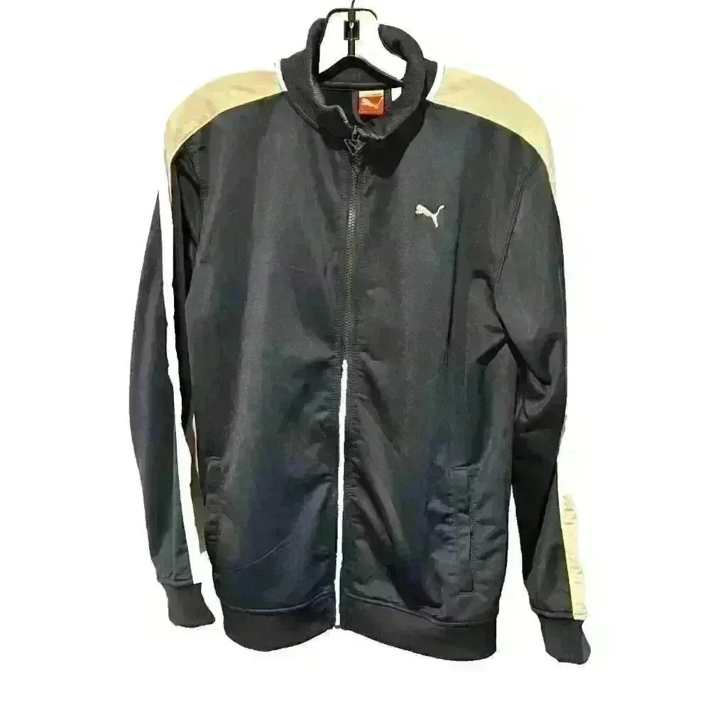 Puma sportlifestyle navy Jacket Boys XL Full Zip Logo Activewear Youth